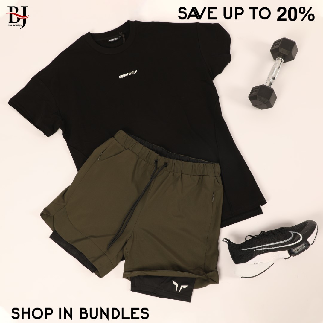 Bodybuilding Tee & Limitless 2in1 short